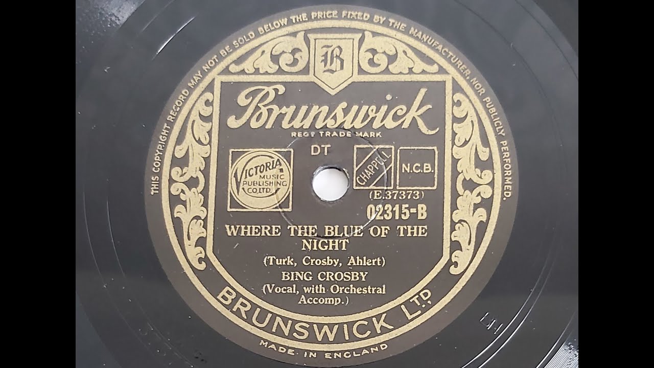 Bing Crosby 'Where The Blue Of The Night' 1931 78 rpm