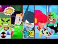 Justice titans in martian tournament  teen titans go figure teeny titans 2