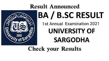 B.A B.sc result 2020 Announced || B.A B.sc University of Sargodha result 2020 Announced ||