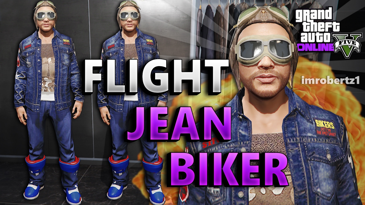 GTA 5 Modded Outfits Flight Jean Biker! Race Boots Glitch! GTA Online