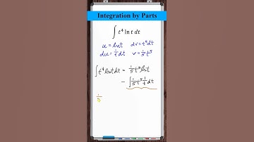 Integration by Parts | y=(t^4)*(lnt)