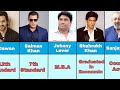 Educational qualification of bollywood actors 