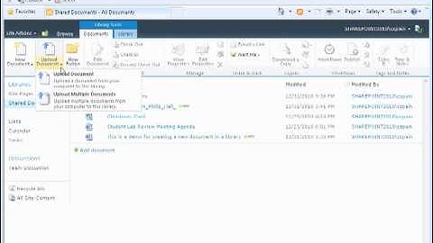 SharePoint Server 2010  Training: How to Upload Multiple Files to a Document Library