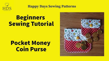 Coin Purse for Pocket Money Tutorial by Happy Days Sewing