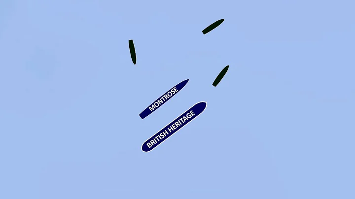 Warship Defends British Tanker from Iranian Gunboats, 10th July 2019 - Animated