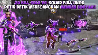 24 KILL SOLO VS SQUAD FULL UNGU!! UDAH KILL BANYAK MALAH GAGAL BOOYAH!!!