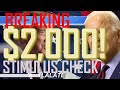 FINALLY! SECOND STIMULUS CHECK $2000 TRUMP NABS SENATE ASSIST!! | Second Stimulus Package GREAT NEWS