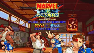 Marvel Vs. Capcom 1 - Ryu & Chun Lis Playthrough Arcade 25Th Anniversary Special