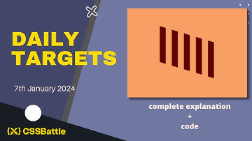 CSS Battle Daily Targets | 7th Jan, 2024 | Solution |  repeating-linear-gradient Magic! 🚀