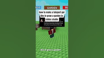 how to make a teleport gui like in grow a garden in roblox studio #roblox #viral #tutorial #fyp #fy