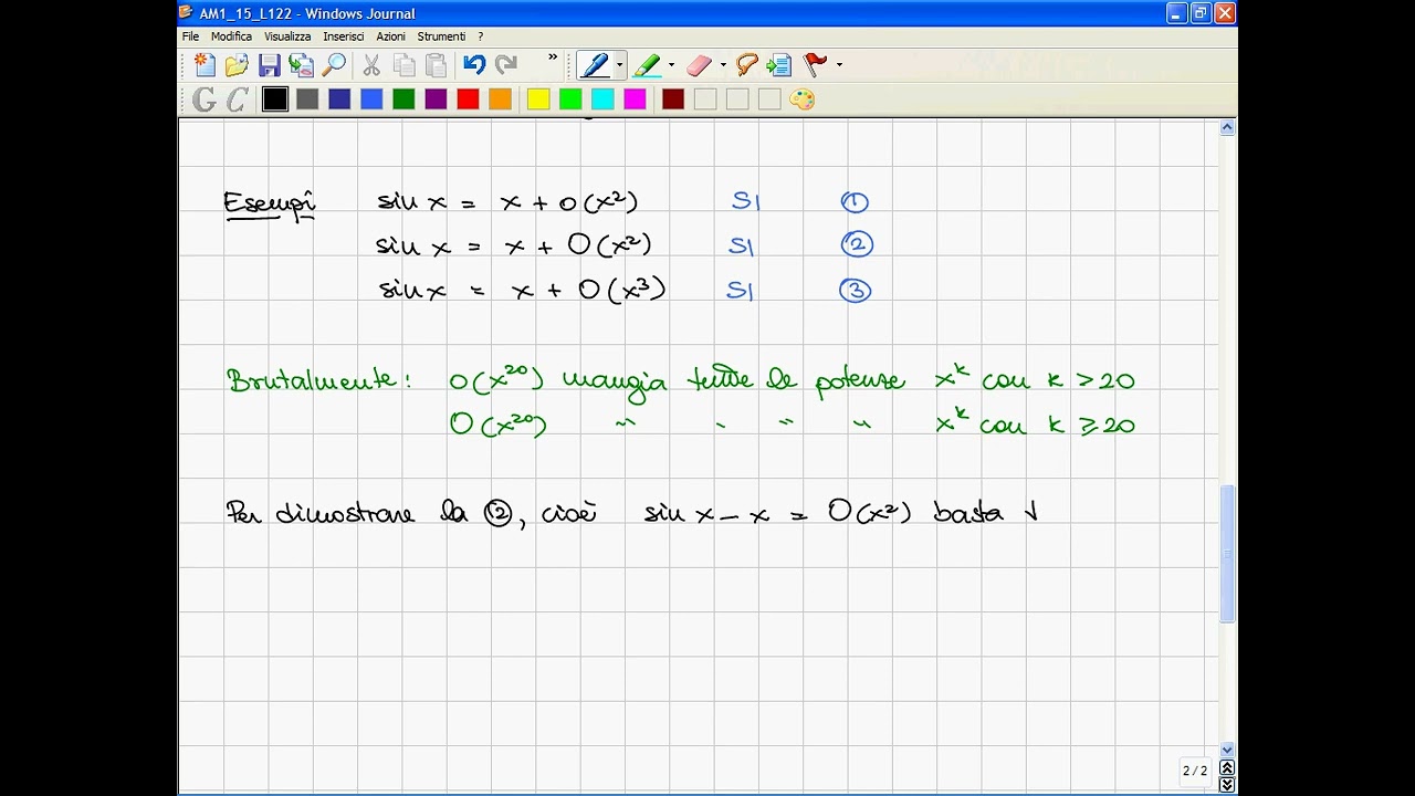 122  Ricapitolazione sui simboli di Landau  o piccolo, O grande, equivalenza asintotica  Rapporti tr