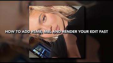 How to add RSMB, MBL and how to render your edit fast on After Effects