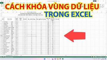 Cách Khóa Vùng Dữ Liệu Trong Excel