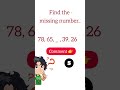 Find the missing number| Maths puzzle| Missing number series| Reasoning