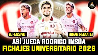 ¡GRAN REMATE! Así juega RODRIGO INSÚA Posible REFUERZO de UNIVERSITARIO | FICHAJES 2026