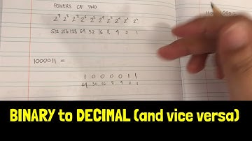 How to convert BINARY to DECIMAL, and DECIMAL to BINARY