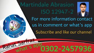Abrasion surface | Martindale method | ISO 12947-2 | Textile testing