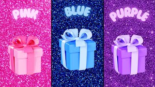 Choose your gift🎁💝🤩🤮|| 3 gift box challenge|| 2 good & 1 bad|| Blue, Pink & Rainbow #chooseyourgift