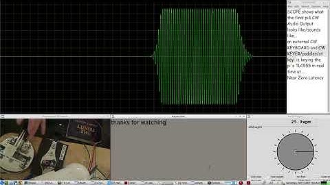High Performance Raspberry Pi4 CW CPO/CW Keyer(CW RE-generator) using KXstudio CARLA APP - LIVE demo