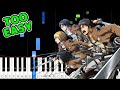 Shinzou wo Sasageyo! - Attack on Titan Season 2 OP - EASY Piano Tutorial [animelovemen]