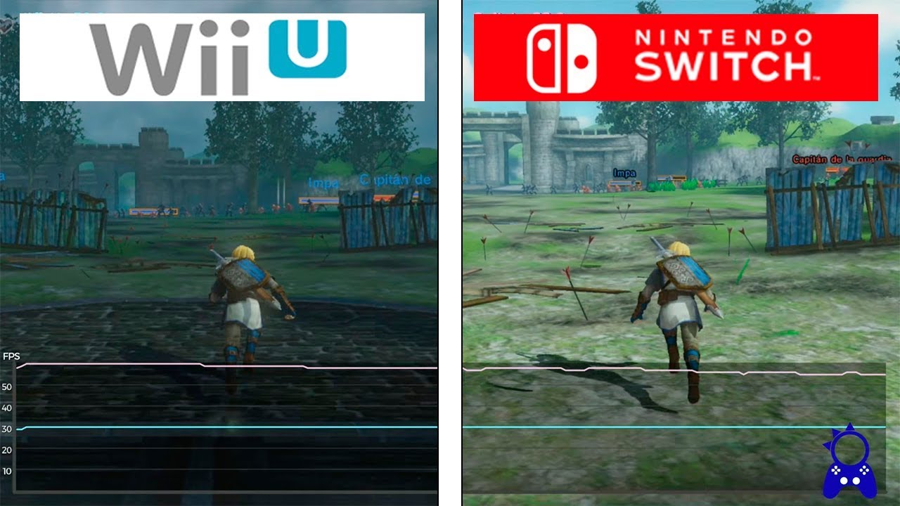 Hyrule Warriors Wii U vs. Switch comparison video