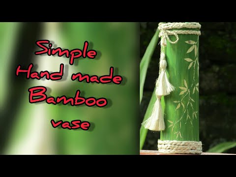 How to make simple Bamboo Flower Vase/Handmade bamboo vase at Home/Bamboo craft