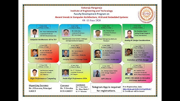 FDP (8 June 2020) on Recent trends in Computer Architecture, VLSI and Embedded Systems (FDP RCAVES)