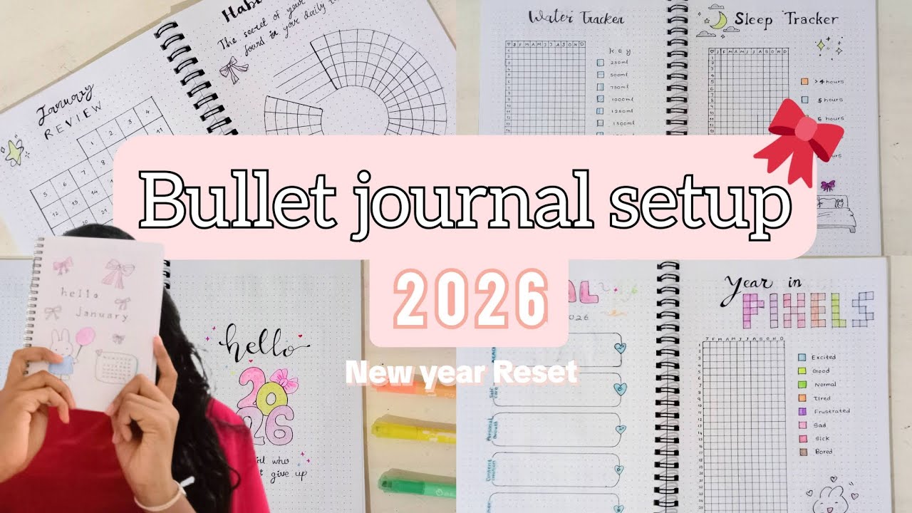 මගේ 2026 Bullet journal එක 💗✨️ | My 2026 Bullet journal setup 🌷☁️ | 