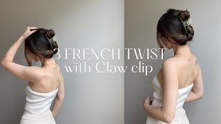 3 Easy 90s French claw clip hairstyle