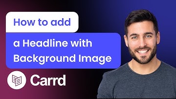 How to add a Headline with Background Image to Carrd