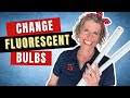 HOW TO CHANGE A FLUORESCENT BULB // Super Simple Step by Step Guide! **AND VERY IMPORTANT TIP!**