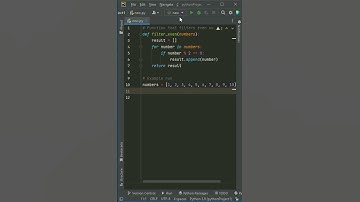 Filter even numbers #pythonprojects  #pythonprogramming #shorts