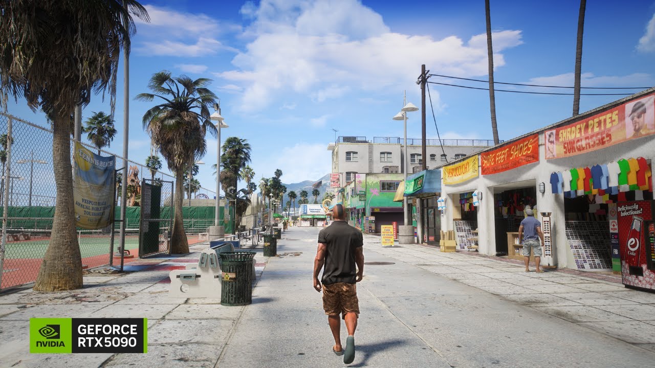 Walking in GTA V Enhanced | 4K Native & NVE | Ray Tracing Max Graphics ...