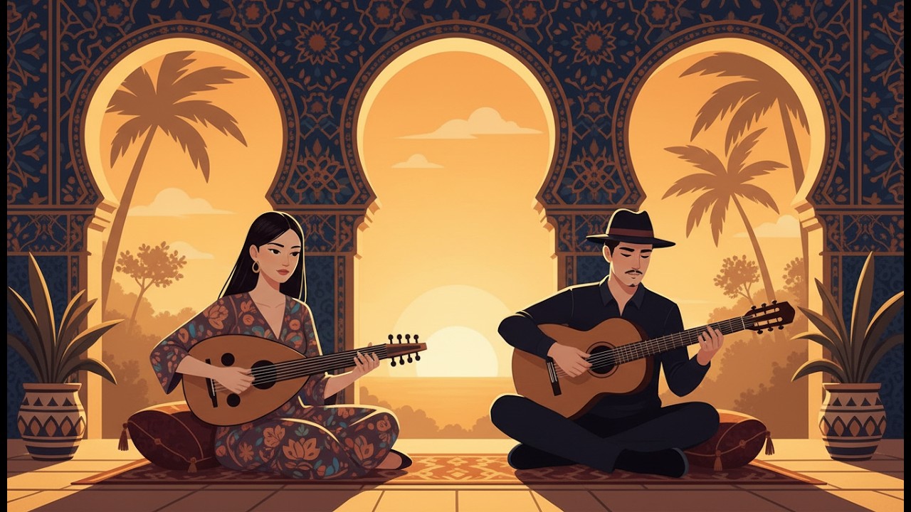 Beautiful Spanish Melody & Oud Fusion – Chill Flamenco Rumba Guitar.
