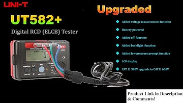 UNI T UT582 Digital RCD ELCB Tester