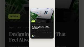 This Blog Card UI Feels Different ✨ | HTML CSS JavaScript #Shorts
