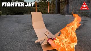 I Built a Cardboard Fighter Jet and Filled It with Fuel… Will It Fly? 😳🔥