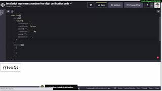 【VUEJS】 JavaScript implements random five digit verification code