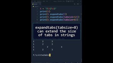 expandtab size function in python #shorts