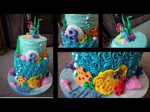 Little Mermaid Under The Sea Cake How To Youtube