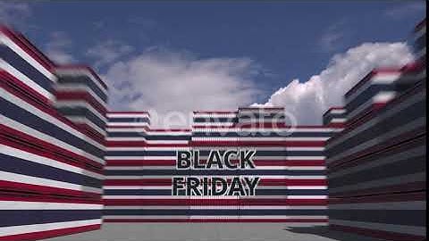 Cargo Containers with BLACK FRIDAY Text and Flags of Thailand | Motion Graphics - Envato elements