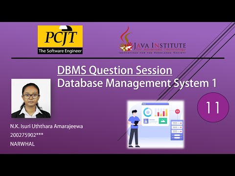 Data Base Task 11 | DBMS Question Session | 1st Year | Java Institute| Isuri Uththara