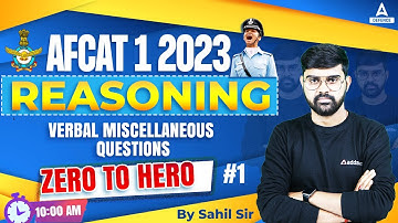 Verbal Miscellaneous Questions #1 AFCAT  Reasoning | AFCAT 1 2023 Classes | AFCAT 2023 preparation