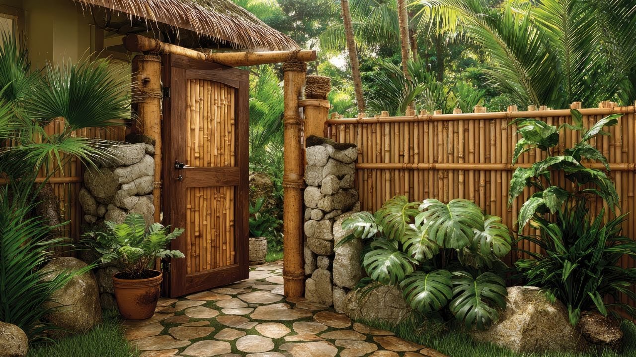 Ultimate Small Garden, Fence & Patio Entryway in Rustic Farmhouse × Zen Japanese Style