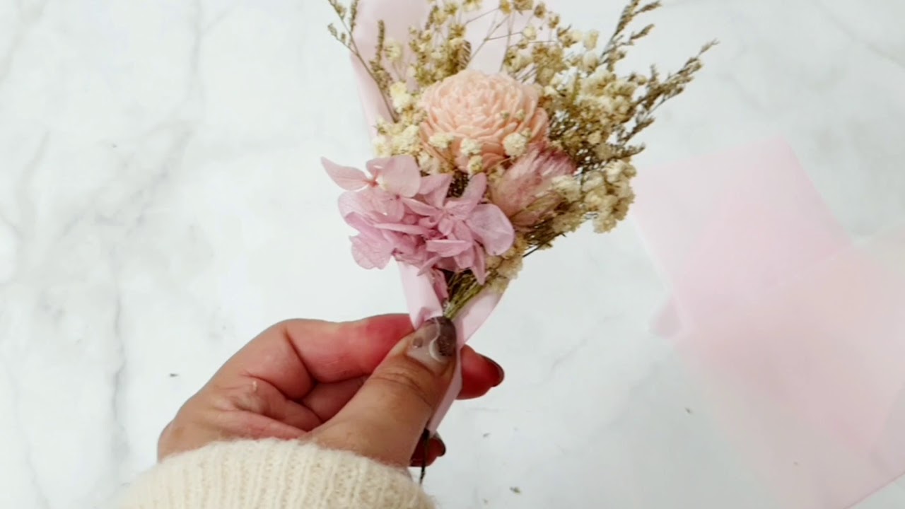 乾燥花小花束 教學