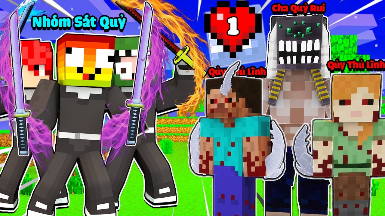 MINECRAFT THẦN DIỆT QUỶ #1 | THANH KIẾM DIỆT QUỶ MẠNH NHẤT SÁT QUỶ ĐỘI NOOB TEAM ??