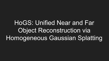 Homogeneous Gaussian Splatting demo