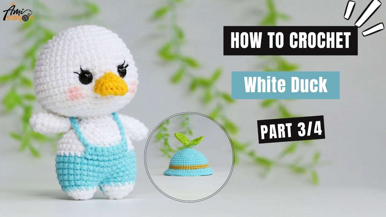 #580 | White Duck Amigurumi (3/4) | How To Crochet Dolls Amigurumi | @AmiSaigon