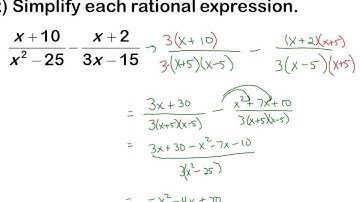 Adding and Subtracting Rational Expressions Part 1