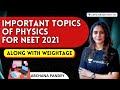 Important Topics of Physics for NEET 2021: Along with weightage | Archana Pandey